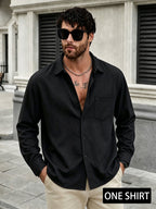 Men's Performance Textured Shirt Breathable, Stylish, All-Season