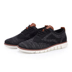 Men's Knitted Lace-Up Casual Sneakers
