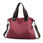Casual Canvas Large Shoulder Bag For Young Women