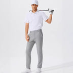 Stretch Solid Color Golf Men's Dress Trousers Long Pants