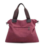 Casual Canvas Large Shoulder Bag For Young Women