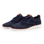 Men's Knitted Lace-Up Casual Sneakers