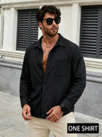 Men's Performance Textured Shirt Breathable, Stylish, All-Season