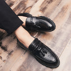 Casual And Stylish Men's Business Formal Shoes With Retro British Style And Tassel Leather Shoes