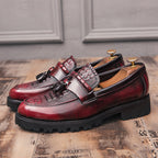 Casual And Stylish Men's Business Formal Shoes With Retro British Style And Tassel Leather Shoes