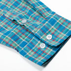 Plaid Long Sleeve Shirt Men's Spring Autumn Japanese Style Versatile Loose Casual Spliced Frayed Plaid Dress Shirt