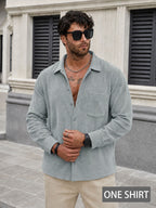 Men's Performance Textured Shirt Breathable, Stylish, All-Season