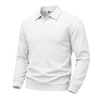 Mens Relaxed Fit Jacquard Textured Casual All Matching Long Sleeve Hoodie