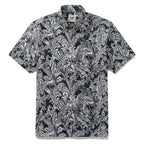 Men's Hawaiian Shirt Black Parrot In The Jungle 100% Cotton Button Down By Amy