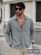 Men's Performance Textured Shirt Breathable, Stylish, All-Season