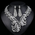 Women's Exaggerated Retro Atmospheric Electroplated Alloy Fashion Feather Jewelry Set
