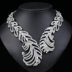 Women's Exaggerated Retro Atmospheric Electroplated Alloy Fashion Feather Jewelry Set