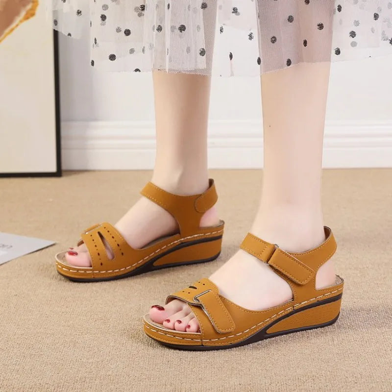 Women Sandals Soft Stitching Ladies Sandals Comfortable Flat Sandals Women Open Toe Beach Shoes Woman Footwear Sandalias Treking
