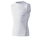 Men's Gyms Clothing Sports Fitness Tank Top Quick Dry Vest Workout Running Sportswear Tops Round Neck Sports Shirt