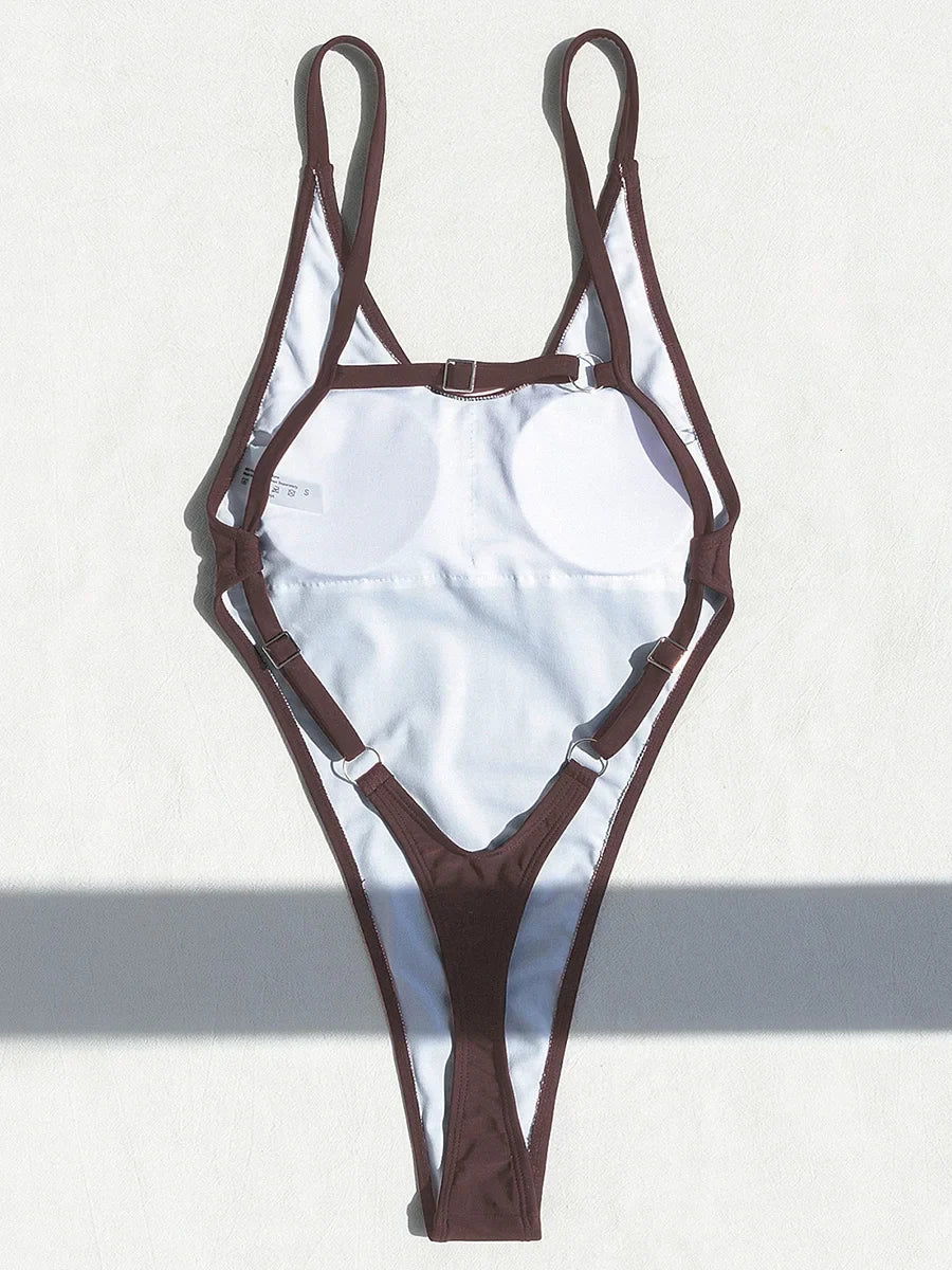 Sexy Backless Extreme String Mini Micro Thong Women Swimwear One Piece Swimsuit Female Monokini High Leg Cut Bathing Suit Swim