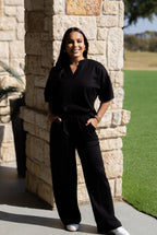 Butter Soft V-Neck Top, Black