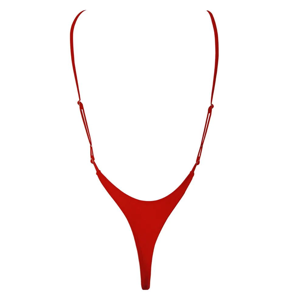 Sexy Extreme String Mini Micro Thong Swim Suit For Women Swimwear One Piece Swimsuit Female Bather Bathing Suit Monokini Y478