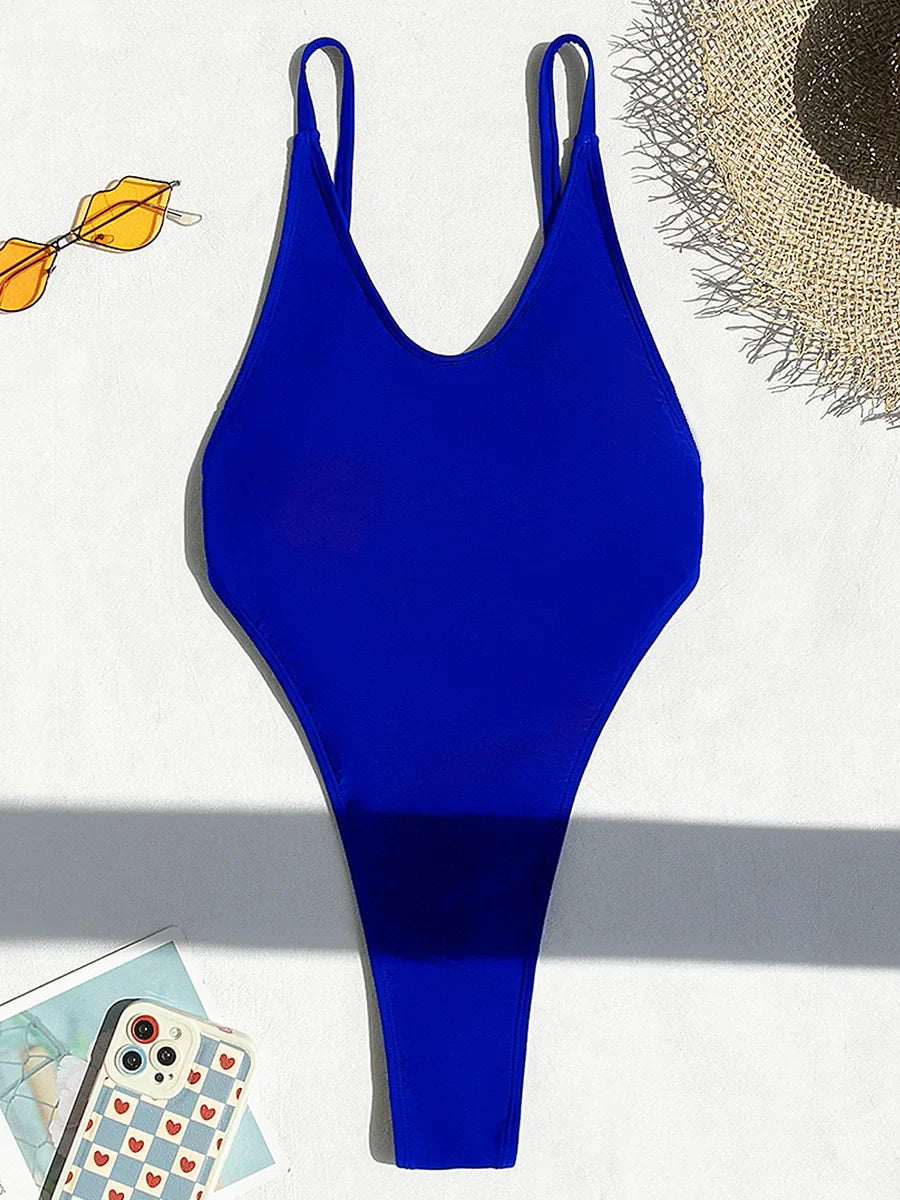 Sexy Backless Extreme String Mini Micro Thong Women Swimwear One Piece Swimsuit Female Monokini High Leg Cut Bathing Suit Swim