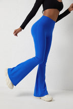 DIAS FIT JOY Peach flared pants for women's yoga high waisted and hip lifting tight pants wide leg fitness pants quick drying
