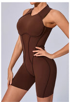Women’s Padded Sport Jumpsuit – Fitness Bodysuit for Gym and Activewear