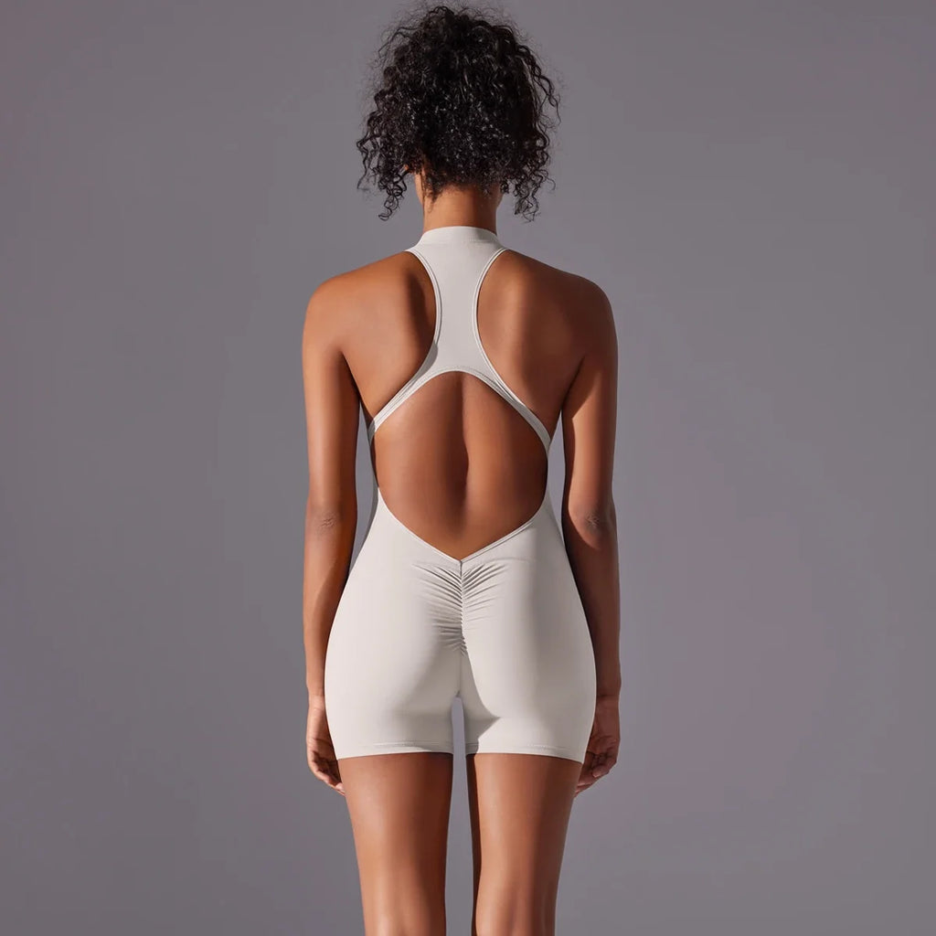 Women’s Push-Up Backless Gym Jumpsuit