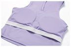 Outdoor Breathable Golf Wear Tennis Sport Sets Women Turn Down Collar Sleeveless Top Short 2 in 1 Skirt Running Fitness Set