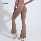 DIAS FIT JOY Peach flared pants for women's yoga high waisted and hip lifting tight pants wide leg fitness pants quick drying