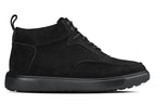 CALTO - Y7113 - 2.8 Inches Taller (Black) - Nubuck Suede Moc-Toe Sneak-Boots