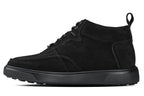 CALTO - Y7113 - 2.8 Inches Taller (Black) - Nubuck Suede Moc-Toe Sneak-Boots