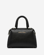 Zita (black) - Italian calf leather women's handbag (with shoulder strap)