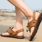 Casual Beach Shoes Fashionable Mens Versatile Two-way Footwear In Large Sizes