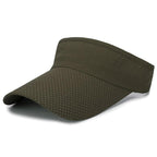 Adjustable Summer Breathable Hats Men Women Sun Protection Sports Golf Tennis Visor Hat Adjustable Visor UV Protection Top Empty Solid Sports Outdoor Running Sunscreen Strong Cap