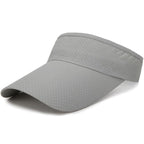 Adjustable Summer Breathable Hats Men Women Sun Protection Sports Golf Tennis Visor Hat Adjustable Visor UV Protection Top Empty Solid Sports Outdoor Running Sunscreen Strong Cap