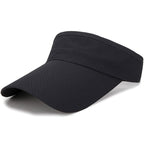 Adjustable Summer Breathable Hats Men Women Sun Protection Sports Golf Tennis Visor Hat Adjustable Visor UV Protection Top Empty Solid Sports Outdoor Running Sunscreen Strong Cap