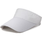 Adjustable Summer Breathable Hats Men Women Sun Protection Sports Golf Tennis Visor Hat Adjustable Visor UV Protection Top Empty Solid Sports Outdoor Running Sunscreen Strong Cap