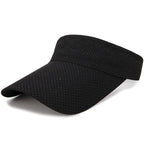Adjustable Summer Breathable Hats Men Women Sun Protection Sports Golf Tennis Visor Hat Adjustable Visor UV Protection Top Empty Solid Sports Outdoor Running Sunscreen Strong Cap