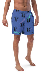 Baha Ranch Yeehaw Mullet Cowboy Men's Swim Trunks