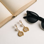 Bohemian Ocean Style High-quality Stainless Steel Seashell Shaped Pearl Earrings