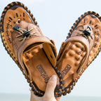 Casual Beach Shoes Fashionable Mens Versatile Two-way Footwear In Large Sizes