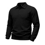 Mens Relaxed Fit Jacquard Textured Casual All Matching Long Sleeve Hoodie
