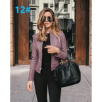 Elegance Autumn And Winter New Solid Color Jacket For Women's PU Leather Warmth Fashion Long-Sleeved Jacket For Women