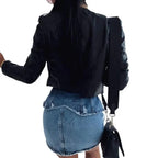 Elegance Autumn And Winter New Solid Color Jacket For Women's PU Leather Warmth Fashion Long-Sleeved Jacket For Women