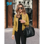 Elegance Autumn And Winter New Solid Color Jacket For Women's PU Leather Warmth Fashion Long-Sleeved Jacket For Women