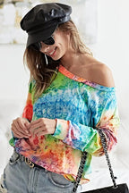 BiBi Tie Dye Soft Knit Jersey T-Shirt