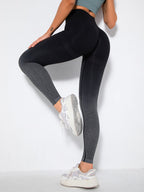 Women's Seamless Gradient High Waist Quick-Dry Hip Lift Fitness Leggings