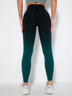 Women's Seamless Gradient High Waist Quick-Dry Hip Lift Fitness Leggings