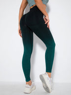 Women's Seamless Gradient High Waist Quick-Dry Hip Lift Fitness Leggings