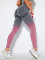 Women's Seamless Gradient High Waist Quick-Dry Hip Lift Fitness Leggings