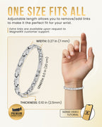 Women's Ultra Strength Magnetic Bracelet Crystal XO (Silver)