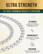 Powerful Silver Titanium Magnetic Therapy Necklace